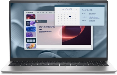 Лаптоп Dell Pro 15 Essential PV15250 - 15.6" FHD (1920x1080) 120Hz WVA AG, Intel Core 3 100U, 8GB, 512GB, Intel UHD Graphics, Ubuntu, Platinum Silver + Canon PIXMA MG2551S All-In-One, Gre