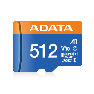 Карта памет 128GB microSDHC с адаптер, A-Data Premier V10 AUSDX128GUICL10A1-RA1, Class 10 UHS-I, скорост на четене до 100MB/s, скорост на запис до 25MB/s