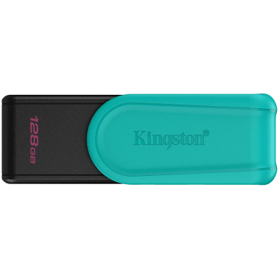 Kingston  128GB Portable USB 3.2 Gen 1 DataTraveler Exodia S (Black/Turquoise)
