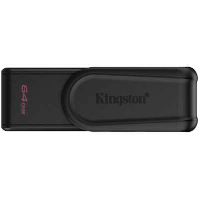 Kingston  64GB Portable USB 3.2 Gen 1 DataTraveler Exodia S (Black/Black)