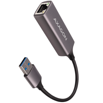 AXAGON ADE-TR Type-A USB3.2 Gen 1 - Gigabit Ethernet 10/100/1000 Adapter, metal, titan grey