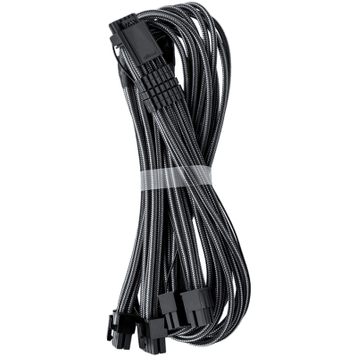 CableMod E-Series Pro ModMesh Sleeved 12VHPWR PCI-e Cable for Super Flower Leadex Platinum / Platinum SE / Titanium / V Gold Pro / V Platinum Pro, EVGA G7 / G6 / G5 / G3 / G2 / P2 / T2 (Carbon, Nvidia 4000 series, 16-pin to Quad 8-pin, 60cm)