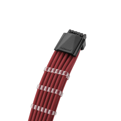 CableMod E-Series Pro ModMesh Sleeved 12VHPWR PCI-e Cable for Super Flower Leadex Platinum / Platinum SE / Titanium / V Gold Pro / V Platinum Pro, EVGA G7 / G6 / G5 / G3 / G2 / P2 / T2 (Blood Red, Nvidia 4000 series, 16-pin to Dual 8-pin, 600mm)
