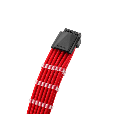 CableMod E-Series Pro ModMesh Sleeved 12VHPWR PCI-e Cable for Super Flower Leadex Platinum / Platinum SE / Titanium / V Gold Pro / V Platinum Pro, EVGA G7 / G6 / G5 / G3 / G2 / P2 / T2 (Red, Nvidia 4000 series, 16-pin to Dual 8-pin, 600mm)