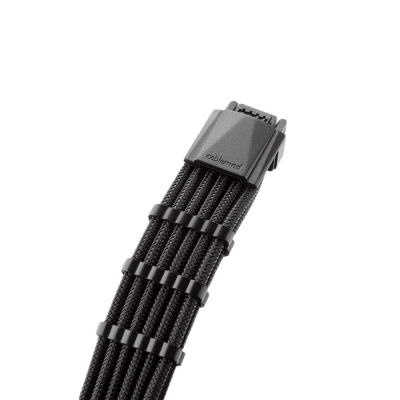 CableMod E-Series Pro ModMesh Sleeved 12VHPWR PCI-e Cable for Super Flower Leadex Platinum / Platinum SE / Titanium / V Gold Pro / V Platinum Pro, EVGA G7 / G6 / G5 / G3 / G2 / P2 / T2 (Black, Nvidia 4000 series, 16-pin to Dual 8-pin, 600mm)