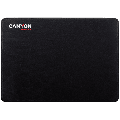 CANYON MP-4, Mouse pad,350X250X3MM,Multipandex,fully black with our logo (non gaming),blister cardboard