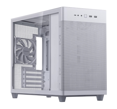 Кутия Asus Prime AP201 TG White, mATX, 1 fan included