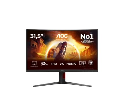 Монитор AOC C32G4Z - 31.5" Curved 1500R, VA, WLED, 1920x1080@260Hz, 4ms GtG, 0.3ms MPRT, 5Wx2