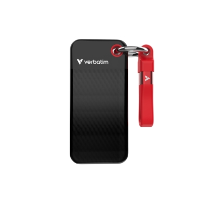 Външен SSD диск Verbatim Pocket SSD USB 3.2 Gen 2 512GB Black/Red
