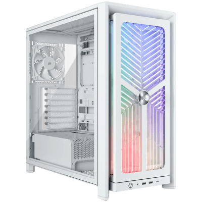 Кутия Corsair FRAME 4000X RS, E-ATX, Mid-Tower, White, 4 fans included