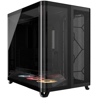 Кутия CORSAIR AIR 5400 RS-R ARGB Tempered Glass, E-ATX, Mid-Tower, Black, 3 fans included