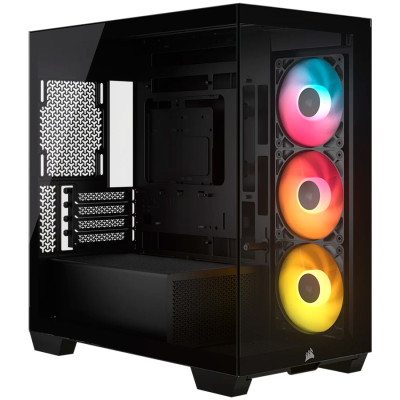 Кутия Corsair 2800X RS-R ARGB Panoramic Glass, mATX , Black, 3 fans included