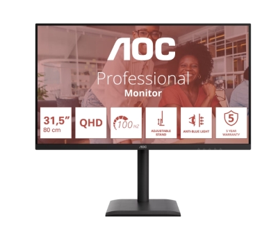 Монитор AOC Q32E4U - 31.5" IPS WLED, 2560x1440@100Hz, 4ms GtG, 3Wx2