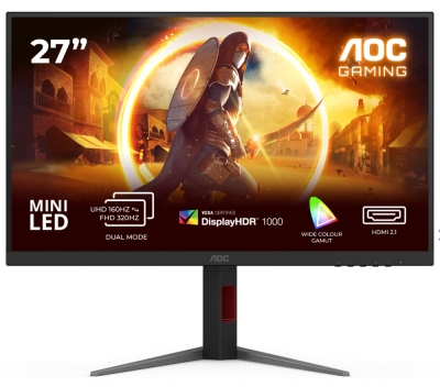 Монитор AOC U27G4XM - 27" Fast IPS MiniLED, 3840x2160@160Hz, 1ms GtG