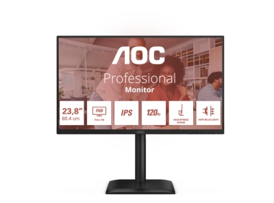 Монитор AOC 24E4U - 23.8" IPS WLED, 1920x1080@120Hz, 4ms GtG, 2Wx2