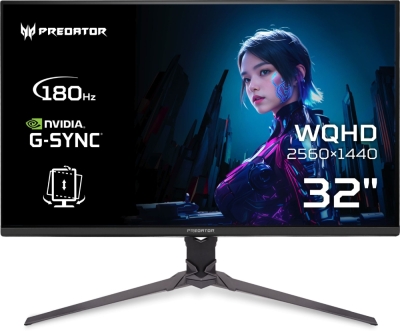 Монитор Acer Predator XB323QUPbmiiprx - 31.5'' QHD (2560x1440) IPS, ZeroFrame, 180Hz, 0.5ms (GTG Min.), HDR10