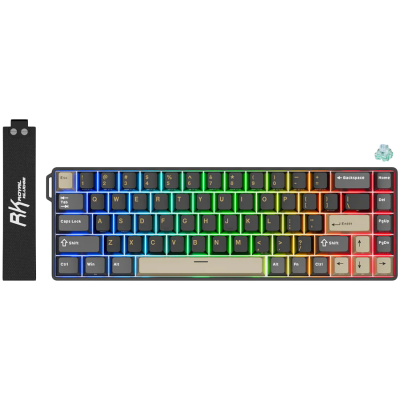 Клавиатура ROYAL KLUDGE RK68 HE Phantom Gaming Keyboard Mint switch, с кабел