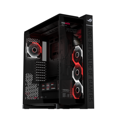 Кутия ASUS ROG CRONOX ARGB E-ATX Mid-Tower, Black, 4 fans included