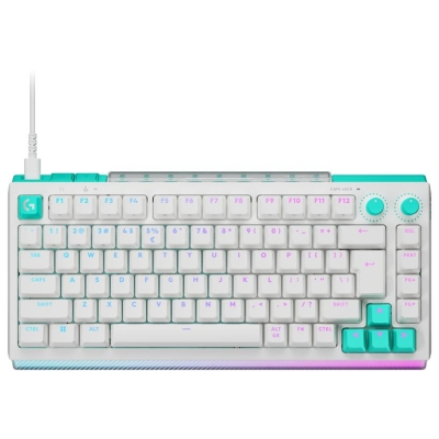 Геймърска механична клавиатура Logitech G512 X 75 - Dual Swap Analog/Mechanical Switch - White, с кабел