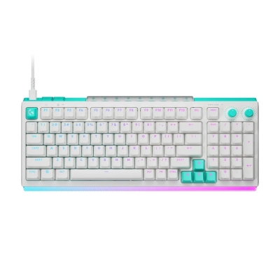 Геймърска механична клавиатура Logitech G512 X 98 - Dual Swap Analog/Mechanical Switch - White, с кабел