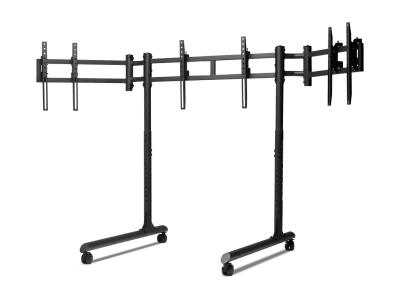 Мобилна стойка за три монитора Next Level Racing Round Tube