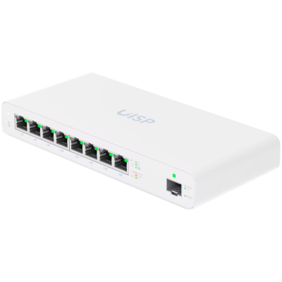 Ubiquity Switch (8) GbE RJ45 ports with 27V passive PoE output,1 SFP port