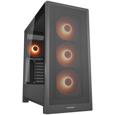 Кутия COUGAR MX230 RGB, E-ATX, Mid Tower, Black, 4 fans included