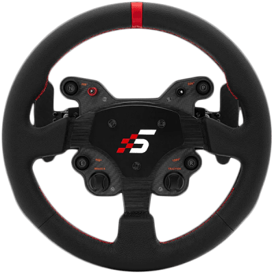 SIMAGIC GT1 Round Steering Wheel, Shifter Paddles, Leather, QR70 Included. S209