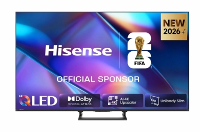 Телевизор Hisense A7S - 65" 4K Ultra HD 3840x2160, QLED, HDR 10+, HLG, Dolby Vision, Dolby Atmos, Smart TV