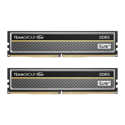 Памет 32GB (2x16GB) DDR5 5600MT/s, TeamGroup ELITE PLUS BLACK, TPBD532G5600HC46DC01, 1.1V