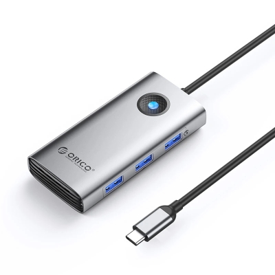Orico докинг станция Docking Station Type-C - PW11-6P25R-GY-BP - HDMI, USB-A x 3, PD100W x 1, LAN (2.5Gbps)