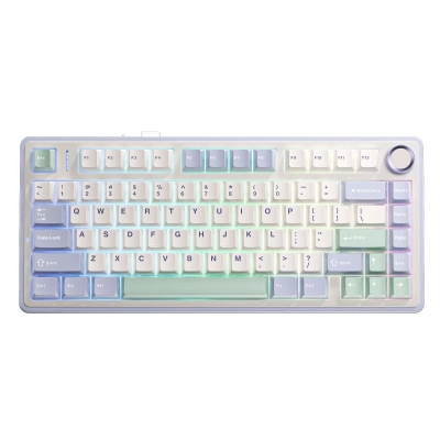 Клавиатура Aula F75 - Reaper Switch [Linear] (English US), Purple, Beige, Green, с кабел и безжична WiFi+BT