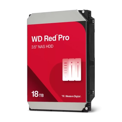 Хард диск WD Red Pro, 18TB NAS, 3.5", 512MB, 7200RPM, WD181KFGX