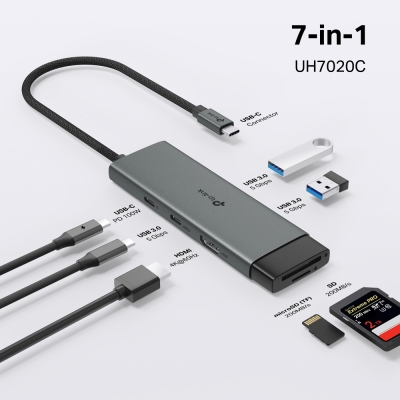 USB хъб TP-Link Type-C 7 в 1 UH7020C