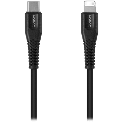 CANYON cable MFI-4 Type-C to Lightning 1.2m Black