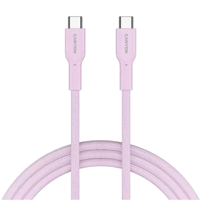 CANYON cable OnWire 60CL C-C 60W COLOR Braided 1m Pink