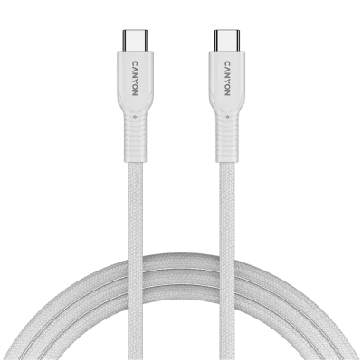 CANYON cable OnWire 60CL C-C 60W COLOR Braided 1m White
