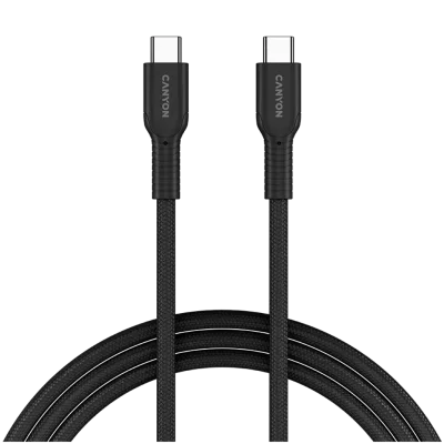 CANYON cable OnWire 60CL C-C 60W COLOR Braided 1m Black