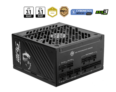 Захранване MSI MPG A1250GS PCIE5 1250W, 80 PLUS Gold, ATX 3.1