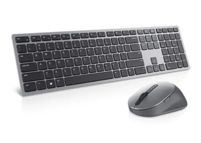 Комплект Dell Premier Multi-Device Wireless Keyboard and Mouse - KM7321W, безжични WiFi