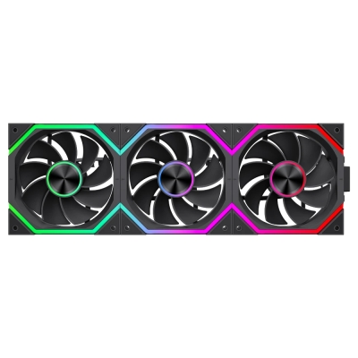 Вентилатори Gamemax 3x120mm - FN12A-N2 WL-R - Reverse, Daisy-Chain, A-RGB