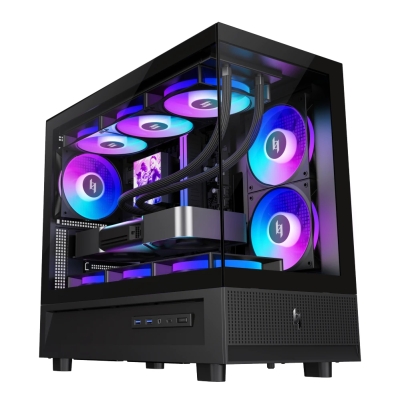Кутия Gamemax NEX C31 BK, mATX, 3 fans included