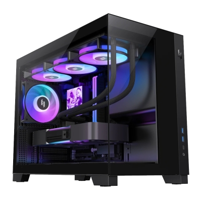Кутия Gamemax NEX C33 BK, mATX, 4 fans included