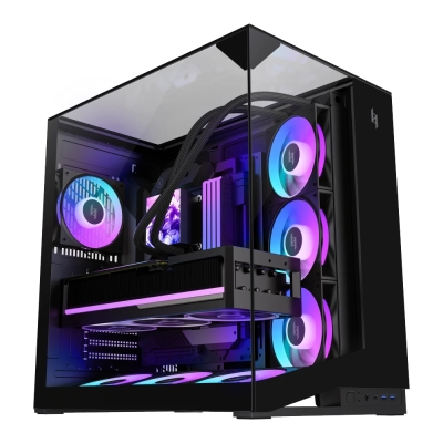 Кутия Gamemax NEX C56 VC BK, ATX, 4 fans included