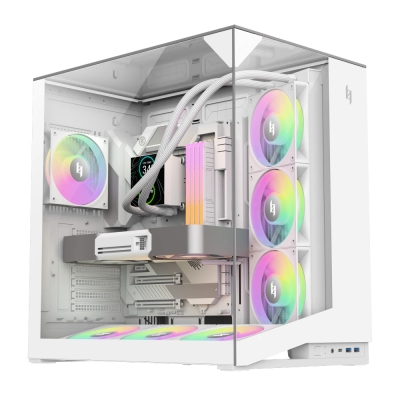 Кутия Gamemax NEX C56 VC WH, ATX, 4 fans included
