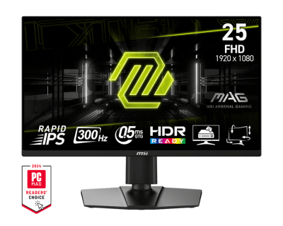 Монитор MSI MAG 255PxF - 24.5" 300Hz, FHD (1920x1080) 16:9, Rapid IPS Anti-glare, 0.5ms