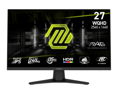 Монитор MSI MAG 274QF x24 - 27" 240Hz, WQHD (2560x1440) 16:9, Rapid IPS Anti-glare, 0.5ms