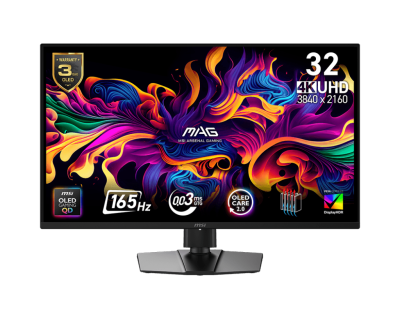Монитор MSI MAG 322UP QD-OLED E16 - 31.5" 165Hz, UHD (3840x2160) 16:9, QD-OLED Anti-Reflection, 0.03ms