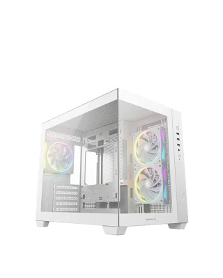 Кутия DeepCool CG330 3F WH, mATX, 3x120mm ARGB Fans included