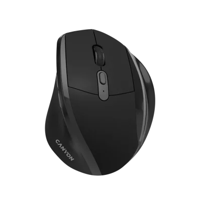 Мишка CANYON OnClick 17 Ergonomic 6 buttons 1600DPI Black, безжична WiFi